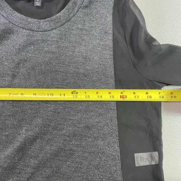 ARYN K Anthropologie Blouse Tunic Sheer Long Sleeve High Low Hem Womens S Black - Picture 6 of 10